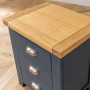 Westbury Blue Painted 3 Drawer Bedside Table