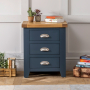 Westbury Blue Painted 3 Drawer Bedside Table