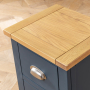 Westbury Blue Painted Slim 2 Drawer Bedside Table