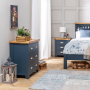 Westbury Blue Painted 3 Drawer Compact Chest of Drawers