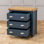 Westbury Blue Painted 3 Drawer Compact Chest of Drawers