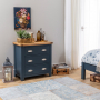 Westbury Blue Painted 3 Drawer Compact Chest of Drawers