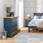 Westbury Blue Painted 2 over 3 Drawer Chest of Drawers