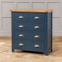 Westbury Blue Painted 2 over 3 Drawer Chest of Drawers