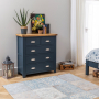 Westbury Blue Painted 2 over 3 Drawer Chest of Drawers