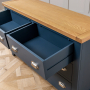 Westbury Blue Large Wide 6 Drawer Chest of Drawers