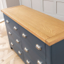 Westbury Blue Large Wide 6 Drawer Chest of Drawers