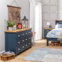 Westbury Blue Large Wide 6 Drawer Chest of Drawers