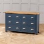 Westbury Blue Large Wide 6 Drawer Chest of Drawers