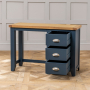 Westbury Blue Painted 3 Drawer Pedestal Dressing Table