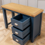 Westbury Blue Painted 3 Drawer Pedestal Dressing Table