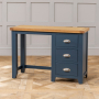 Westbury Blue Pedestal Dressing Table Set with Mirror & Stool