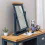 Westbury Blue Painted Pedestal Dressing Table Set with Mirror