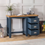 Westbury Blue Painted 3 Drawer Pedestal Dressing Table