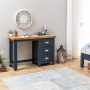 Westbury Blue Painted 3 Drawer Pedestal Dressing Table