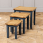 Westbury Blue Painted Nest of 3 Tables