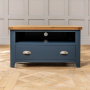 Westbury Blue Painted Corner TV Unit - Up to 50" TV Size