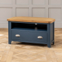 Westbury Blue Painted Corner TV Unit - Up to 50" TV Size