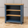 Westbury Blue Painted Small Compact Low Adjustable 3 Shelf Bookcase