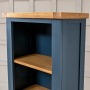 Westbury Blue Painted Tall Narrow Alcove Adjustable Shelf Bookcase