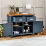 Westbury Blue Painted Medium 2 Drawer 2 Door Sideboard