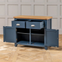 Westbury Blue Painted Medium 2 Drawer 2 Door Sideboard