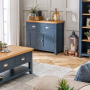 Westbury Blue Painted Medium 2 Drawer 2 Door Sideboard