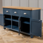 Westbury Blue Painted Large 3 Drawer 3 Door Sideboard