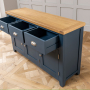 Westbury Blue Painted Large 3 Drawer 3 Door Sideboard