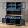 Westbury Blue Painted Large Glazed Dresser