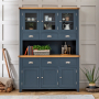 Westbury Blue Painted Large Glazed Dresser