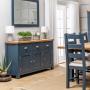 Westbury Blue Painted Large 3 Drawer 3 Door Sideboard