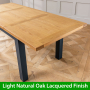 Westbury Blue Painted Extending Dining Table with Oak Top - 6 Seater