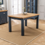 Westbury Blue Painted Extending Dining Table + 4 Natural Scoop Chairs