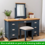 Westbury Blue Painted Large Twin Pedestal Desk