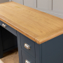 Westbury Blue Painted Large Twin Pedestal Desk