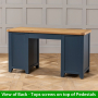 Westbury Blue Painted Large Twin Pedestal Desk