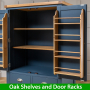 Westbury Blue Painted Large Kitchen Larder Pantry Cupboard