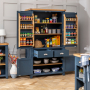 Westbury Blue Painted Large Kitchen Larder Pantry Cupboard