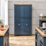 Westbury Blue Painted Large Kitchen Larder Pantry Cupboard