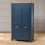 Westbury Blue Painted Large Kitchen Larder Pantry Cupboard