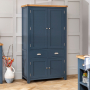 Westbury Blue Painted Large Kitchen Larder Pantry Cupboard