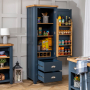 Westbury Blue Painted Single Kitchen Larder Pantry Cupboard