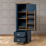 Westbury Blue Painted Single Kitchen Larder Pantry Cupboard