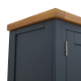 Westbury Blue Painted Double Shaker Kitchen Pantry Cupboard