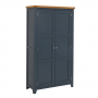 Westbury Blue Painted Double Shaker Kitchen Pantry Cupboard