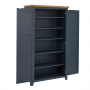 Westbury Blue Painted Double Shaker Kitchen Pantry Cupboard