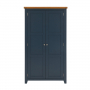 Westbury Blue Painted Double Shaker Kitchen Pantry Cupboard