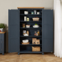 Westbury Blue Painted Double Shaker Kitchen Pantry Cupboard