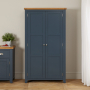 Westbury Blue Painted Double Shaker Kitchen Pantry Cupboard